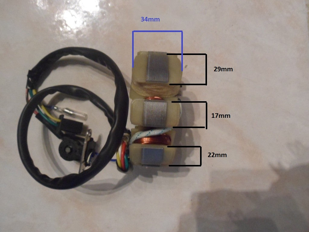 Stator scooter 50cc 8 poles 5fils