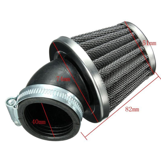 Filtre à air 40mm coudé - Cornet 40mm coudé quad dirt buggy