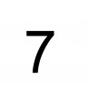 Chiffre de plaque N°7