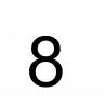 Chiffre de plaque N°8