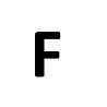Lettre de plaque F