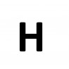 Lettre de plaque H
