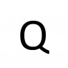Lettre de plaque Q