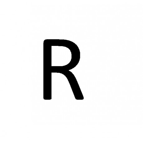 Lettre de plaque R
