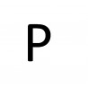 Lettre de plaque P