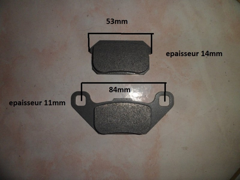 Plaquette de frein arrière quad 400-500cc