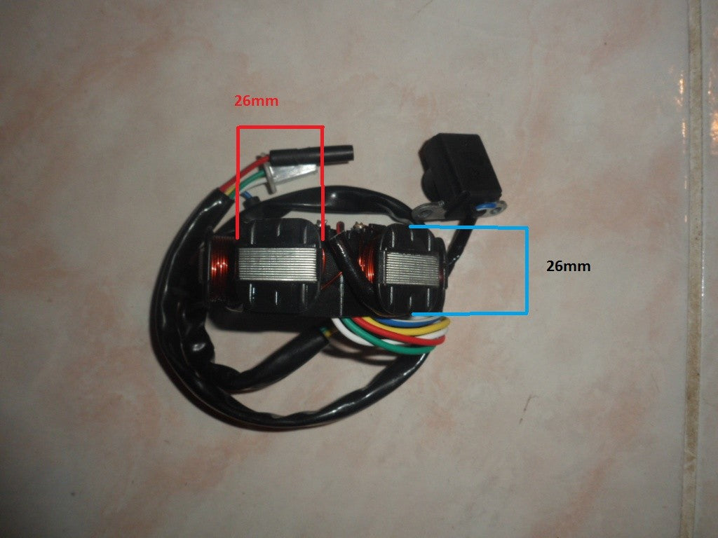 Stator 6 poles 3 fils scooter 125/150