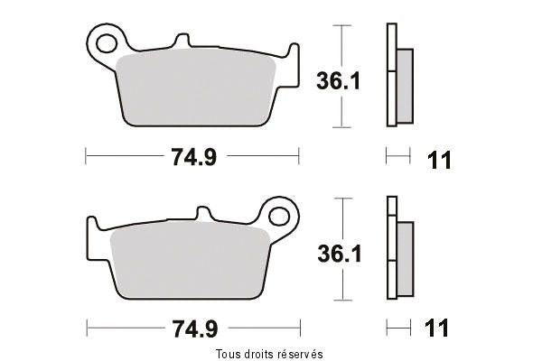 Plaquette de frein GAS GAS-HONDA-KAWASAKI TM....