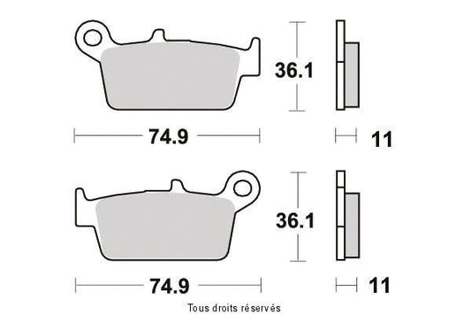 Plaquette de frein GAS GAS-HONDA-KAWASAKI TM....