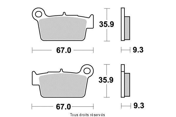 Plaquette de frein GAS GAS-YAMAHA-TM-BETA...