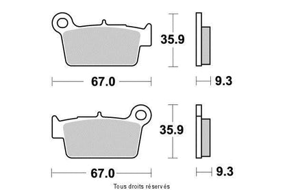 Plaquette de frein GAS GAS-YAMAHA-TM-BETA...