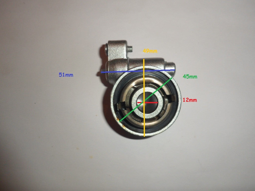 Entraineur de compteur fendu diamètre 12mm