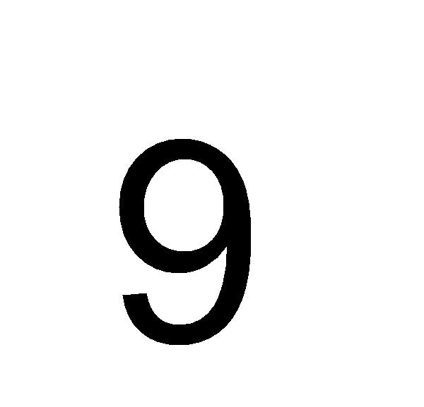 Chiffre de plaque N°9