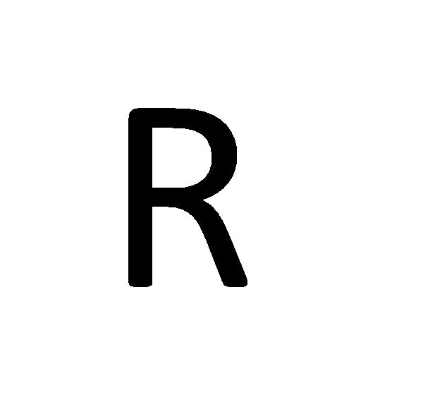 Lettre de plaque R