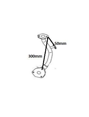 Collecteur d'échappement scooter GY6 temps 10 pouces