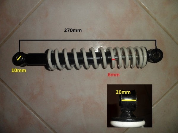 Amortisseur quad 270mm blanc