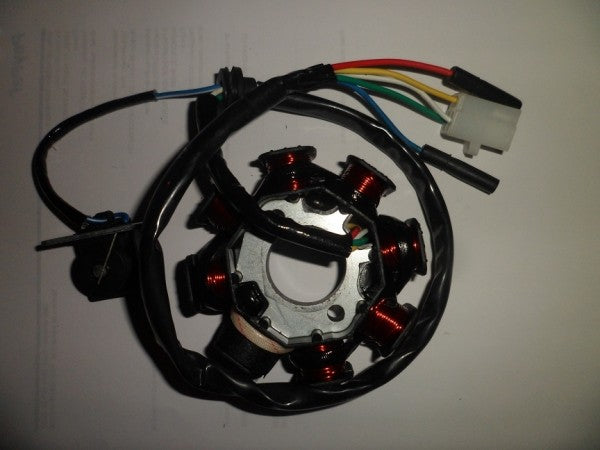 Stator 8 poles 5 fils scooter 50cc 4t