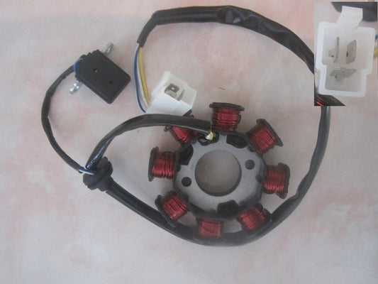 Stator 8 poles 3 fils scooter 125cc 4t