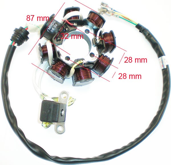 Stator 8 poles quad 150cc 5fis