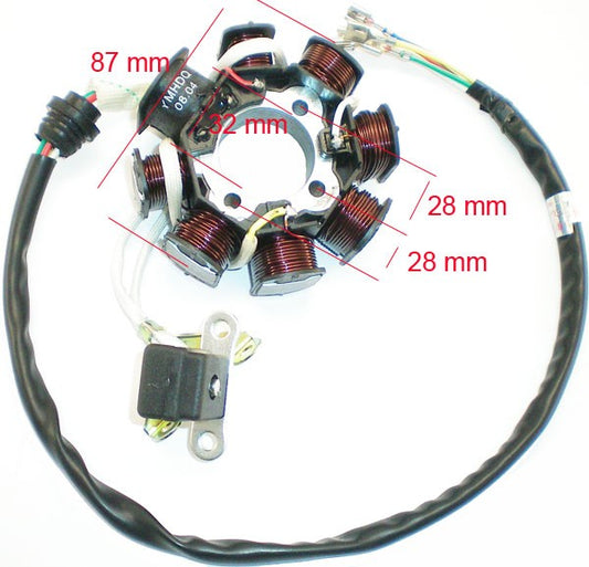Stator 8 poles quad 150cc 5fis